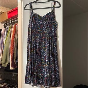 Old Navy Multicolor Floral Midi Dress